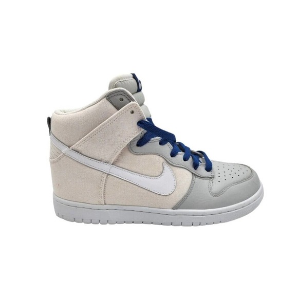 NIKE Dunk High White Canvas Neutral Grey White Mens Sneaker 317982-125 Size 9 main image 12